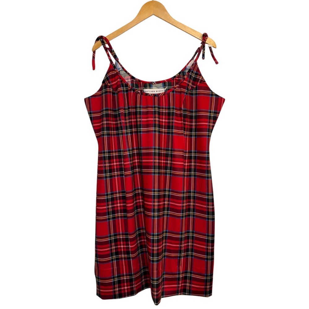 Gretchen Scott Plaid Sweets Mini Dress Size XL